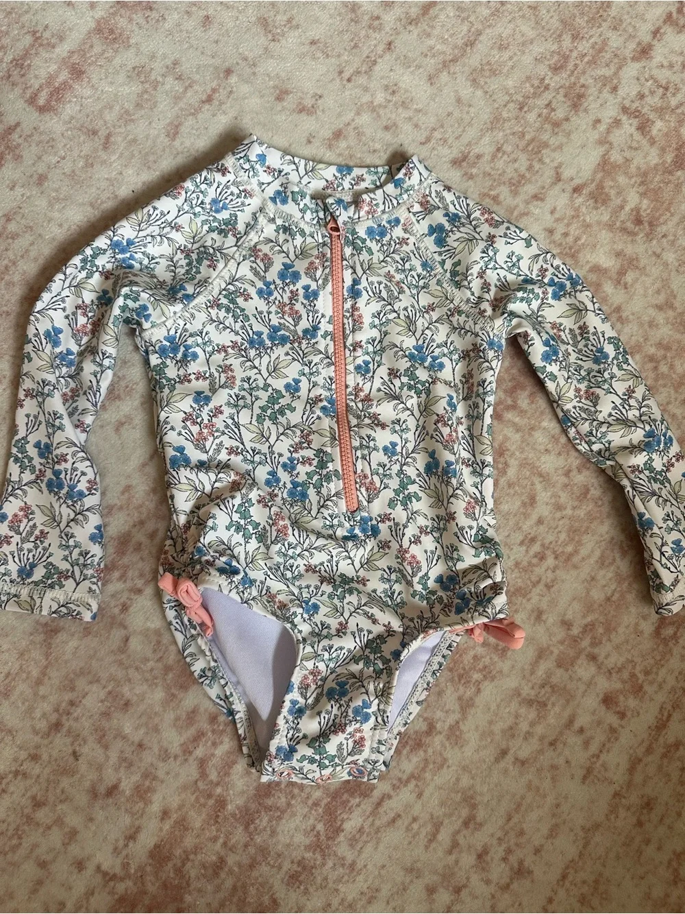 Baby girl floral NEW rash-guard swimsuit 12 month